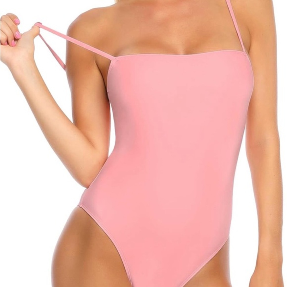 RELLECIGA Women's Bathing Suit Adjustable Straps Bandeau One Piece Pull On XL